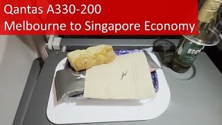 Qantas A330200 Economy  Melbourne to Singapore [upl. by Nahtal]