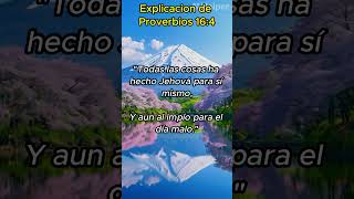 Explicacion de Proverbios 164 soberaniadivina jesus dios cristo Jehova impio [upl. by Tirma546]