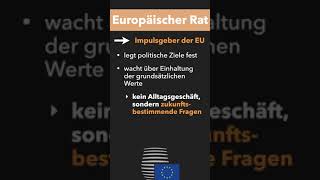 Was ist der Europäischer Rat Europäischer Rat einfach erklärt shorts [upl. by Pessa]