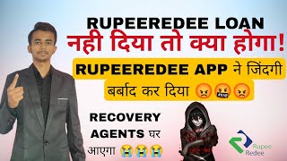 rupeeredee loan repayment nhi kiya to kya hoga rupeeredee loan not paid🚫 Agents notice 😭 [upl. by Laris]