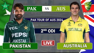 PAKISTAN vs AUSTRALIA 2nd ODI MATCH LIVE SCORES  AUS vs PAK MATCH LIVE COMMENTARY [upl. by Tteirrah883]