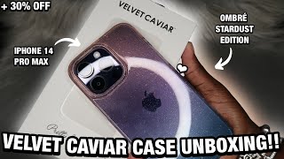 iPhone 14 Pro Max📱Velvet Caviar Case Unboxing  Review 📦  30 OFF   OMBRÉ STARDUST EDITION✨ [upl. by Aicinat248]