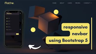 How to Create a Responsive Navbar using Bootstrap 5  Responsive Sidebar Menu 20 [upl. by Farro]