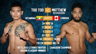 Too Too vs Matthew Canada Myanmar Lethwei Fight 2015 Lekkha Moun Burmese Boxing [upl. by Milon976]