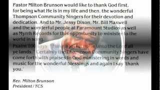 quotRise Up And Walkquot Rev Milton Brunson amp The Thompson Community Singers [upl. by Allimak]