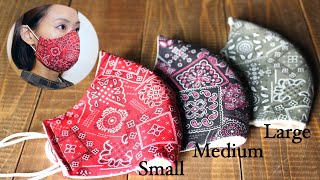 One Of The Easiest 3D Face Mask S M L Sewing Tutorial｜DIY 3 Layer Mask For Beginner [upl. by Namyh795]