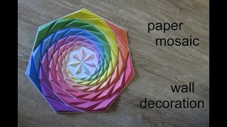 paper mosaic walldecoration  heptagon spiral  Kota Hiratsuka  dutchpapergirl [upl. by Ayetal506]