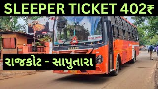 RAJKOT TO SAPUTARA GSRTC SLEEPER AND SITTING BUS JOURNEY 😍😍 [upl. by Nirag719]