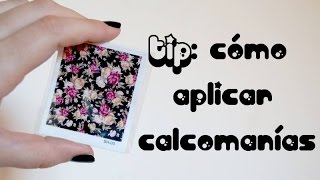 TIP cómo aplicar calcomanías en las uñas [upl. by Ylsew]