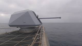 Littoral Combat Ship Live Fire with 57MM Naval Gun System [upl. by Echikson903]