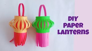 Easy Aakash Kandil Making at Home How to make paper Lanterns DIY AakashKandil diwalilantern [upl. by Perreault936]