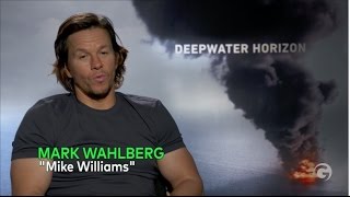 Deepwater Horizon Interviews Mark Wahlberg Gina Rodriguez Kurt Russell Kate Hudson [upl. by Aracaj788]