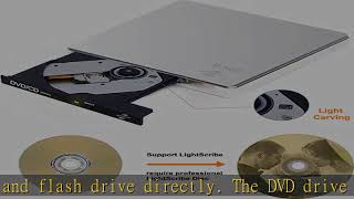 External CD DVD Drive LightScribe CDDVD Burner USB 30 Portable CD DVD RW Drive Optical Disc [upl. by Demitria]