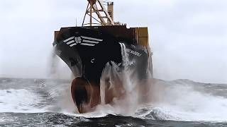 You Will Never Want to Board a Ship Again After This Video Ships Braving The Storm [upl. by Ttereve949]