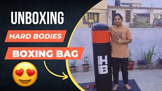 Unboxing Hard Bodies Punching Bag 🥊 Unboxing Boxing Bag  Unboxing  Shraddha Fitness [upl. by Reinold828]