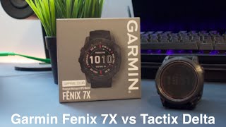 GARMIN Fenix 7x Sapphire Solar vs Tactic Delta Sapphire [upl. by Sremlahc953]