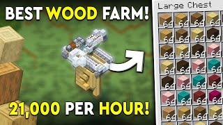 Minecraft All TreesStripped Farm Tutorial  NEW  21000 PH [upl. by Aned]