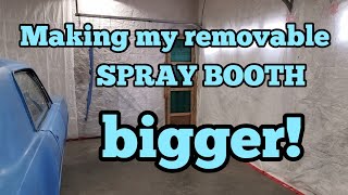 Making my removable SPRAY BOOTH bigger [upl. by Rehctaht444]