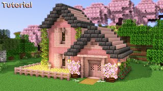 Minecraft 120  Cómo construir una Casa de Cerezo  Cherry Blossom House [upl. by Navinod299]