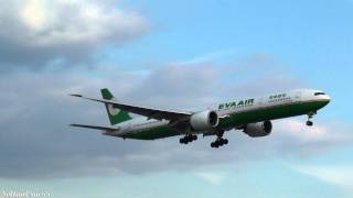 EVA Air Boeing 777 Landing at London Heathrow Airport full HD [upl. by Brenan81]