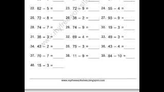 Download Free Subtraction Worksheets For Class 3 Maths [upl. by Pontias854]