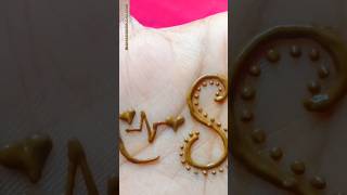 A S letter mehndi design ❤️viralvideo trending mehndi video shots [upl. by Faydra370]