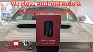 Wireless Android Auto amp CarPlay for Toyota via Smart AI Box [upl. by Sirkin]