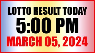 Lotto Result Today 5pm March 5 2024 Swertres Ez2 Pcso [upl. by Towers]