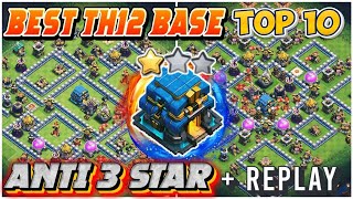 🔥ANTI AIR amp GROUND🔥TH12 FARMING BASE  REPLAY  TOP10 TH12 FARM BASE  LINK  TH12 BASE 2024 [upl. by Egidio892]