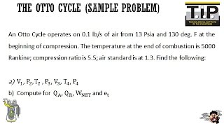 Otto Cycle Problem Sample 2 [upl. by Einnij]