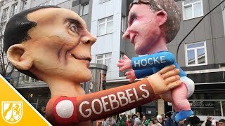 Rosenmontagszug in Düsseldorf Das sind die Mottowagen 2019 [upl. by Erdeid]