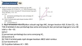 Latihan Intensif 72 No 9  Bab 7 Geometri koordinat  72 Garis Lurus Selari dan Serenjang [upl. by Lezti149]