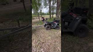 Linhai 300 trailer and firewood [upl. by Salomone]