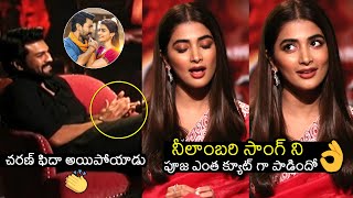 Pooja Hegde Sings Neelambari Song In Live  Acharya  Ram Charan  Koratala Siva  Filmylooks [upl. by Douville]