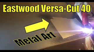 Eastwood VersaCut 40  Practice cutting metal art of bear and state shape [upl. by Nnaxor]