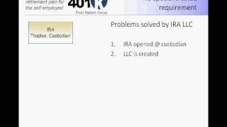 Part 5 of Solo 401k vs Self Directed IRA  No Custodian Required [upl. by Aikem]