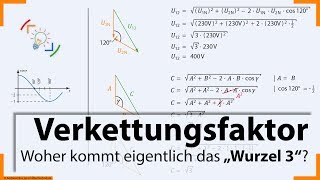 Verkettungsfaktor Erklärung  Wurzel 3  Verkettung bei Drehstom  Stern Dreieck  Elektroniker [upl. by Launam]