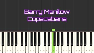 Learn Piano Keys  Barry Manilow  Copacabana piano tutorial pop music [upl. by Ferdinand]