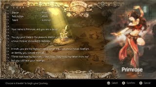 Octopath Traveler Primrose Azelhart the Dancer Walkthrough Part 1 Story Prologue Nintendo Switch [upl. by Frendel]