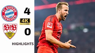 ⚪🔴 C Bayern München vs VfB Stuttgart 40  Bundesliga 202425 Highlights  Harry Kane HatTrick [upl. by Anilok436]