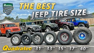 How To Choose Tires For Your Jeep Wrangler JL  31 vs 33 vs 35 vs 37 vs 40 [upl. by Thessa]