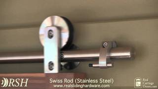 Stainless Steel Sliding Barn Door Hardware  Demonstration [upl. by Lina862]