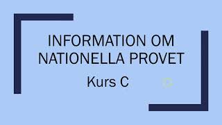 Information om nationella provet [upl. by Beesley]