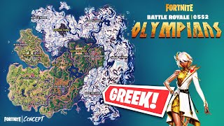 Fortnite Greek Mythology CHAPTER 5 SEASON 2 Map Concept Olympians [upl. by Borlase887]