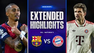 Barcelona vs Bayern Extended Highlights  UCL League Phase MD 3  CBS Sports Golazo [upl. by Pirnot622]