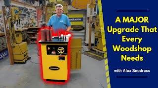 PART 1 The Ultimate Spindle Sander Every Woodshop Needs  Powermatic [upl. by Lleraj447]