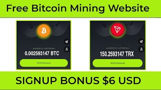 Free Bitcoin mining website  Free crypto earning websites  Free BTC earning website [upl. by Shepp]