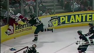 Pronger Crushes Dan Cleary on the End Boards 2006 [upl. by Giorgi840]