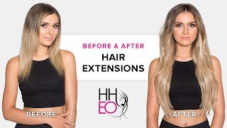 Before and After Hair Extensions by HHEO [upl. by Ambrosine]