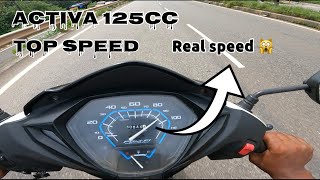 Real Top speed Activa 125cc Top speed Test  vlog MrALiAkhtar [upl. by Nealson597]